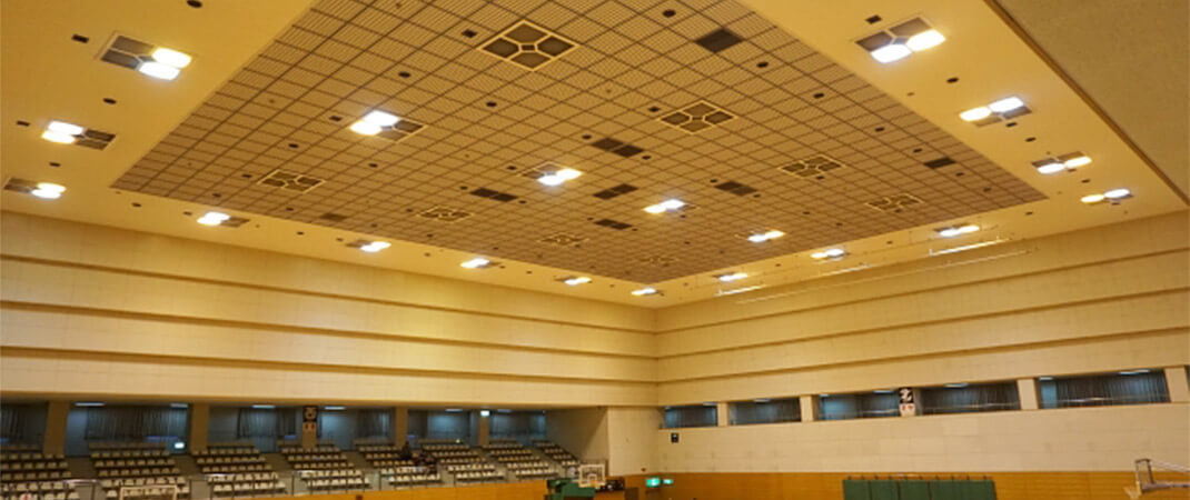 札幌市の体育館のLED照明工事