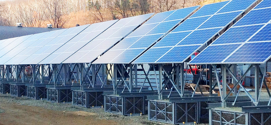 基礎一体型架台は工事困難な軟弱地盤に太陽光発電設置ができる