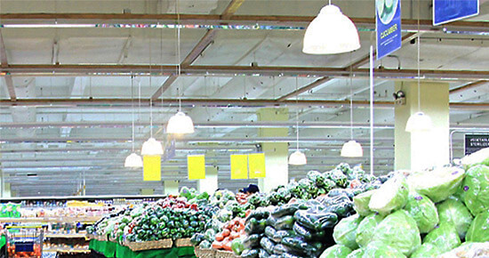 札幌市 食品スーパー 店舗照明LED化でCO2の排出量を大幅に削減