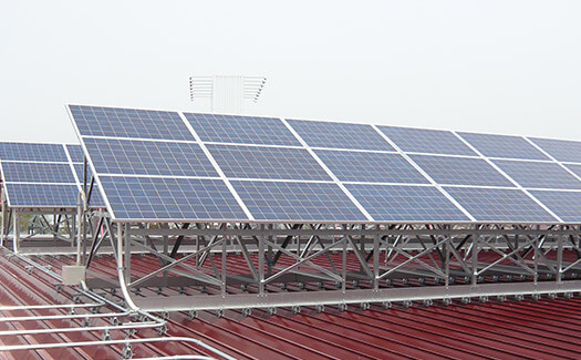 折半屋根 太陽光発電パネル設置 北海道千歳市